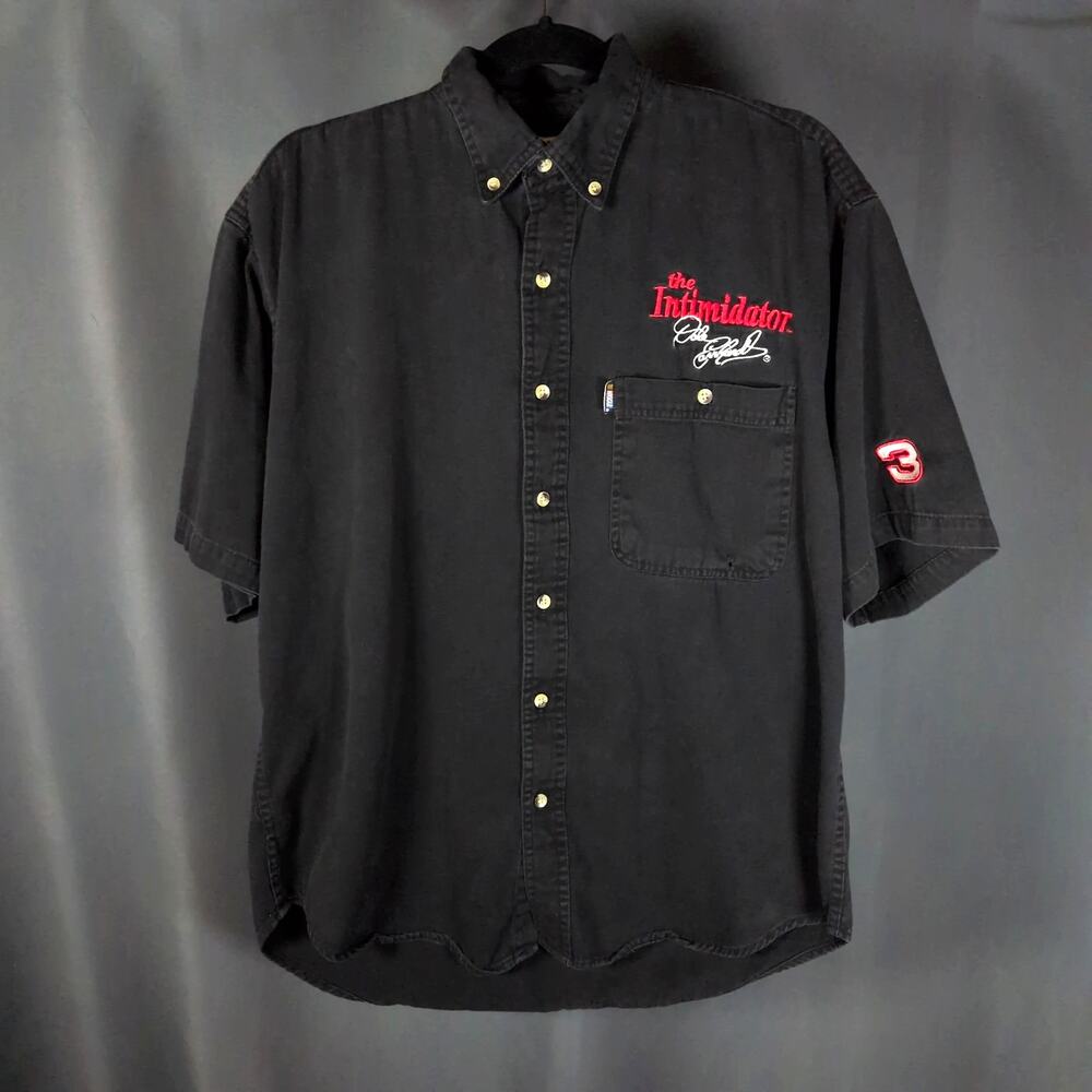Dale Earnhardt NASCAR Short Sleeve Shirt Black Intimidator Winner's Circle Large